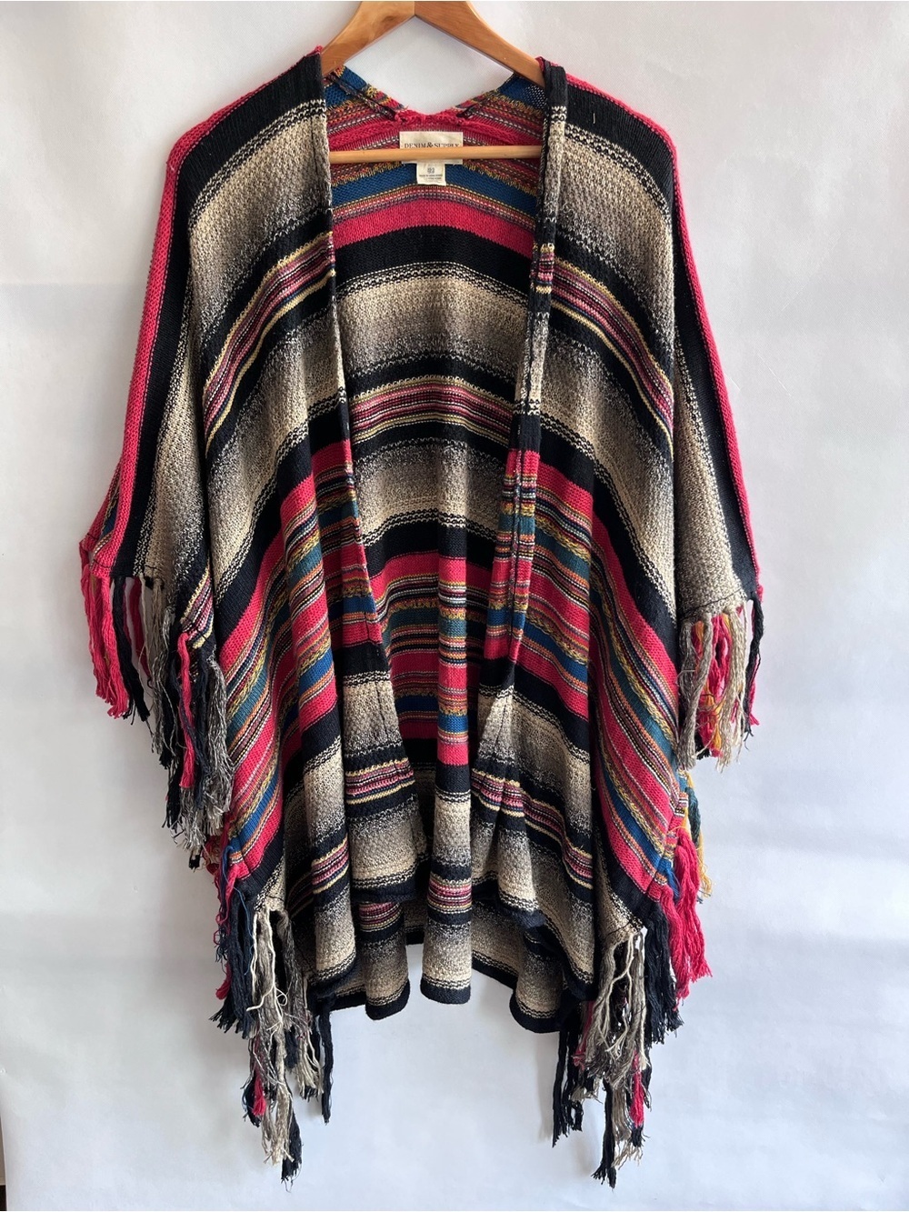 Ralph Lauren Denim & Supply Aztec Poncho Oversized Southwestern Boho